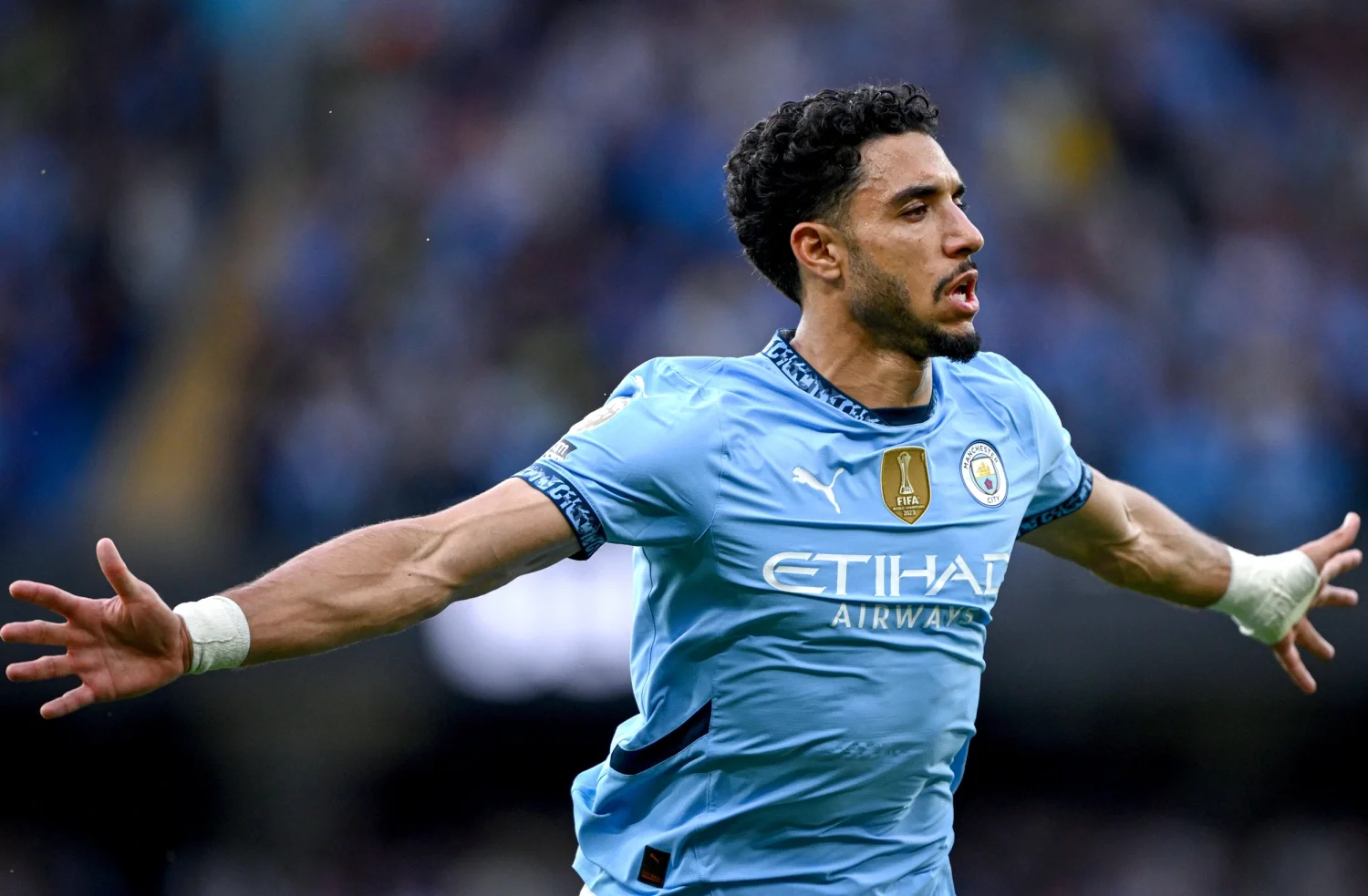 img of Omar Marmoush, baja confirmada en el Manchester City por lesión en la rodilla ante el derby contra el United